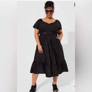 Torrid Black with Open Back with Bow - Size 00